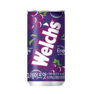 농심 웰치스 포도맛, 190ml, 2개