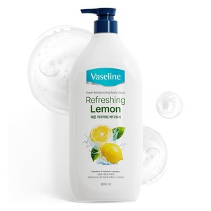 바세린 프레시 모이스처라이징 바디워시 레몬 리프레싱, 900ml, 2개