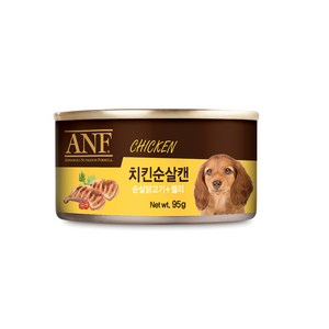 에이엔에프 강아지 간식캔, 치킨순살맛, 95g, 24개