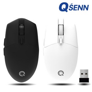 QSENN QSENN M1000 무선 마우스 (화이트), 화이트