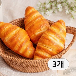 [데코봉봉] 크로플 크루아상 모형 3개 가짜 베이커리 카페 빵 디저트