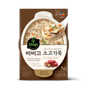 비비고 소고기죽 용기, 280g, 4개