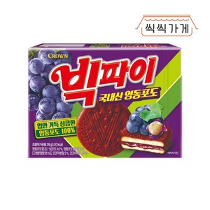 빅파이 영동포도 과자파이 중, 216g, 1개