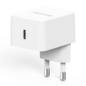 모디스 25W PD PPS 스퀘어 1포트 초고속 충전기, 화이트, 1개