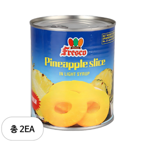 Fesco 파인애플 슬라이스 통조림, 830g, 2개