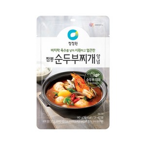 청정원 짬뽕 순두부찌개 양념, 140g, 16개