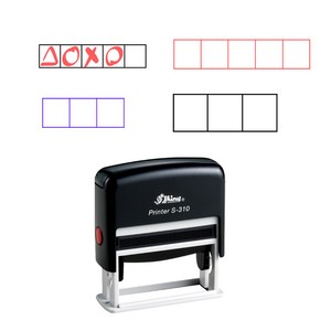 샤이니 S-310 오답풀이 3칸 5칸 티처스 도장 문제풀이 네모칸 수학 공부 학습 자동스탬프, 1개, 흑색