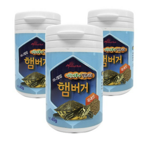 애니멀밥 햄버거 거북이 사료, 40g, 3개