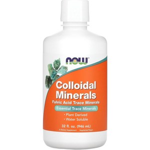 NOW Colloidal Mineals Liquid 나우 콜로이드 미네랄 액상 32oz (946ml) 2팩, 946ml, 1개