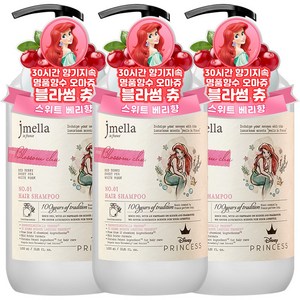 제이멜라 디즈니 프린세스 에리얼 블라썸 츄 헤어 퍼퓸샴푸 1000ml, 1L, 3개