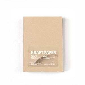 PapePhant 크라프트지 Kaft Pape, 연한 브라운 A4 250매 80g