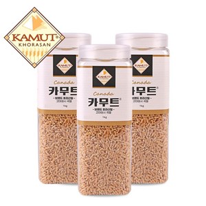 고대곡물 정품 카무트 쌀 1kg X 3개 (용기)