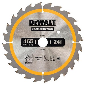 디월트 DCS391용 원형톱날 DT1949 목공용 외경165mm, 1개