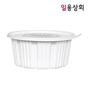 [ILYONG] 탕용기 FP 220파이 중 2300ml 100세트 PP 백색, 100개, 1세트