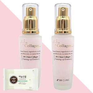 3wc 콜라겐 퍼밍업 에센스 50ml 2개(+하늘선물 물티슈 10매), 2개