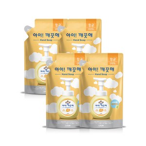 아이깨끗해 핸드워시 파우더향 리필, 200ml, 4개