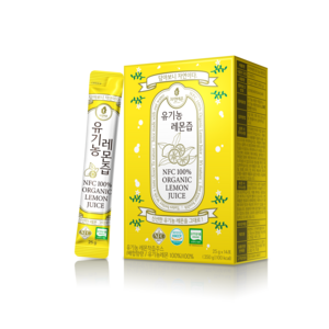 자연에온 NFC 100% 유기농 레몬즙 원액 스틱 25 g, 350g, 1박스