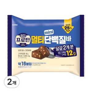 롯데웰푸드 이지프로틴 멀티 단백질바 미니, 213g, 2개