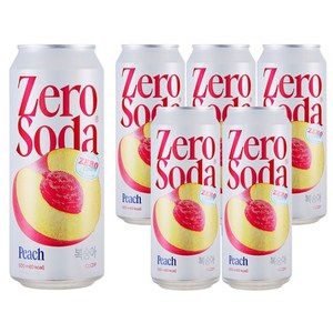 클룹 제로소다 복숭아, 500ml, 6개