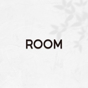 마마픽스 아크릴 도어사인 표지판 블랙, 1개, ROOM