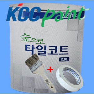 kcc 무독성 화장실 욕실 타일 셀프 페인트 (화이트 회색) 0.9l, 1개, 900ml, 회색