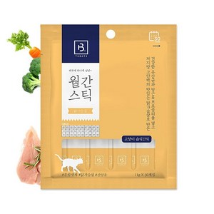 브리더랩 하루에 하나씩 월간스틱 고양이 간식, 닭가슴살, 330g, 3개