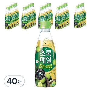 초록매실 스파클링 제로, 350ml, 40개