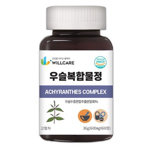 윌케어 국내산 우슬 복합물정 HACCP 식약처인증 600mg x 60정, 1개