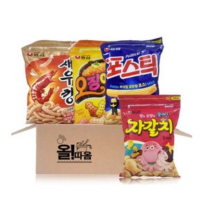 올따옴 농심 대용량스낵 기획세트 2호(새우깡400g 자갈치300g 오징어집버터구이맛 260g 포스틱280g), 1개