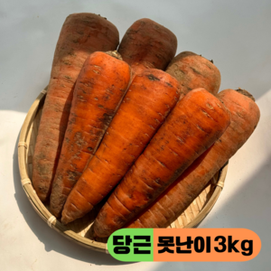 만근농장 국내산 햇당근 흙당근 주스용 쥬스용 못난이, 1개, 3kg(못난이)