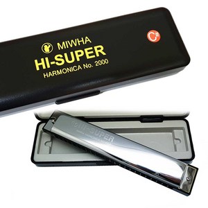 하이슈퍼 2000 C샵(#) 키 하모니카 24홀 복음 트레몰로 HiSuper Harmonica C# Key, 1개