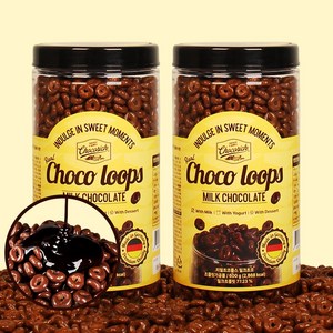 [독일산]초코리치 리얼 초코룹스 밀크초코 대용량 초코링 시리얼 초콜릿, 600g, 2개