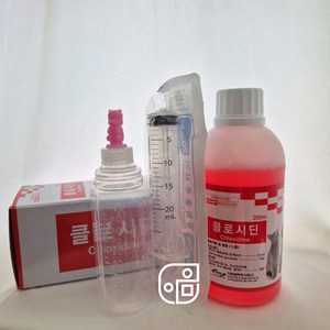 클로시딘 250ml(+100ml 투약병+20ml주사기) 알파헥시딘 강아지 고양이 소독약 링웜 턱드름, 1개