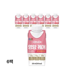 그린비아 영양 케어 구수한맛 완전균형영양식 200ml, 6개