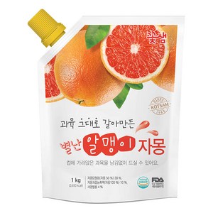 꽃샘식품 별난 알맹이 자몽차, 1kg, 1개