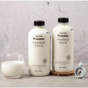 숲골 임실치즈마을 무항생제인증 목장우유 900ml [무항생제원유/맛누리직접제조], 3개