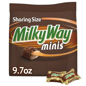 Milky Way Minis Size Milk Chocolate Bas 미국 밀키웨이 미니사이즈 초콜릿바 낱개포장 275g 6팩, 6개