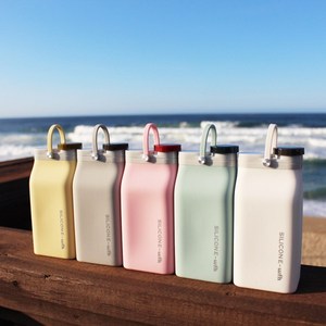 wfh 물병 텀블러 마이보틀 실리콘물병, 4.실리콘물병400ml-옐로우