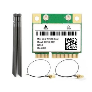 5374M WiFi 6E 어댑터 미니 PCI-E BT5.2 트라이 밴드 AX210HMW 무선 네트워크, 01 Extenal 8DB antenna