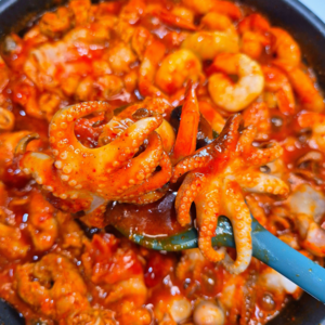 [육식패밀리]쭈꾸미 새우 삼겹살 쭈삼새 볶음 간편 밀키트 1kg, 1개