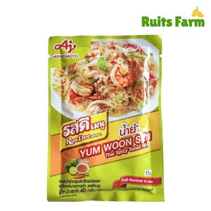 [루츠팜] 태국 로띠 얌운센 파우더 40g yum woon sen osdee 아지노모토 타이 스파이시 샐러드 믹스, 1개