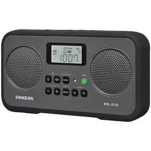 산진 라디오 PR-D19BK FM 스테레오/AM 디지털 튜닝 휴대용, Gray/Black, 2) 라디오  화이트블루