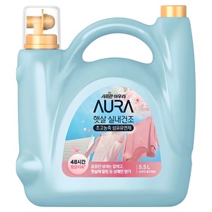 AURA 햇살 실내건조 초고농축 섬유유연제 상쾌한 플로럴향 본품, 5.5L, 1개