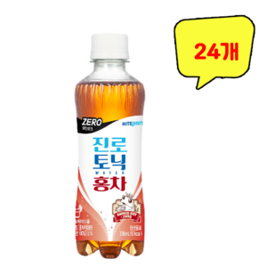 진로 토닉워터 홍차 제로칼로리, 300ml, 24개