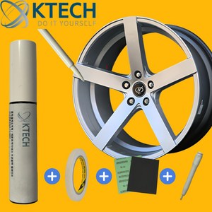 케이테크 알로이 휠 페인트 도색 복원 수리 붓펜 (K0004), 1개, 알루미늄 알로이용 은색 페인트 [K0004]