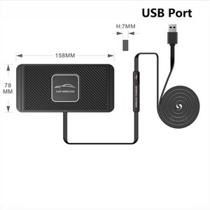 차량용 무선충전 패드 핸드폰 논슬립 무선 휴대폰 고속 충전 40W 아이폰 호환 11 12 13 14 프로 XS 맥스 X 8 샤오미 삼성 화웨이 지원, [02] USB pot