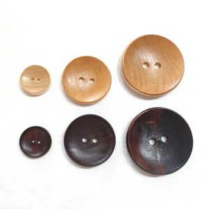 우드 단추 21mm / 2colo / 가방 의류 포인트 부자재 나무 big button, 브라운, 1개