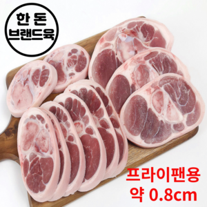 하누랑한도니 국내산 한돈 쫄데기 구이용 족구이 500g 캠핑용 돼지 고기 생족 돼지족 생족발, 500g 프라이팬용(약 0.8cm), 1개