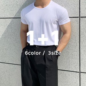 [1+1] 어둑 머슬핏 쿨링 텐셀 U넥 반팔티 (5color)