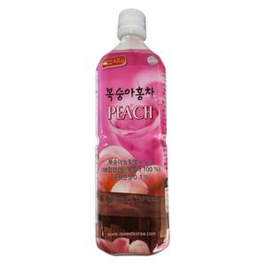 스위트코리아 복숭아 1000ml X 6개/액상음료 과일음료 원액 복숭아아이스티, 1L, 6개